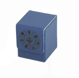 Boîte TCG Bleue Logo Rangement 60+ Cartes Premium | ALPHA GAME