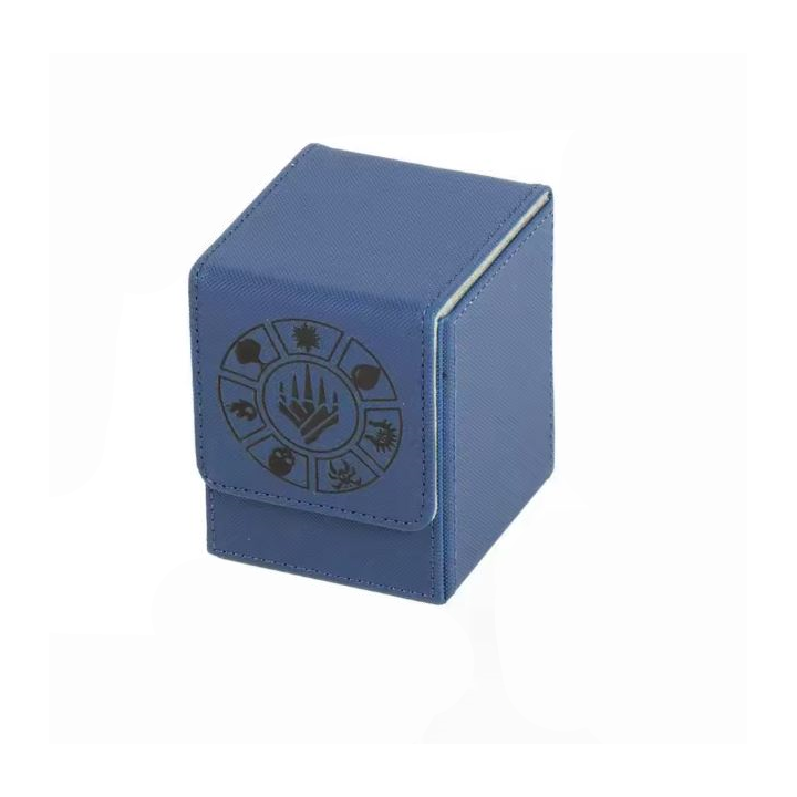 Boîte TCG Bleue Logo Rangement 60+ Cartes Premium | ALPHA GAME